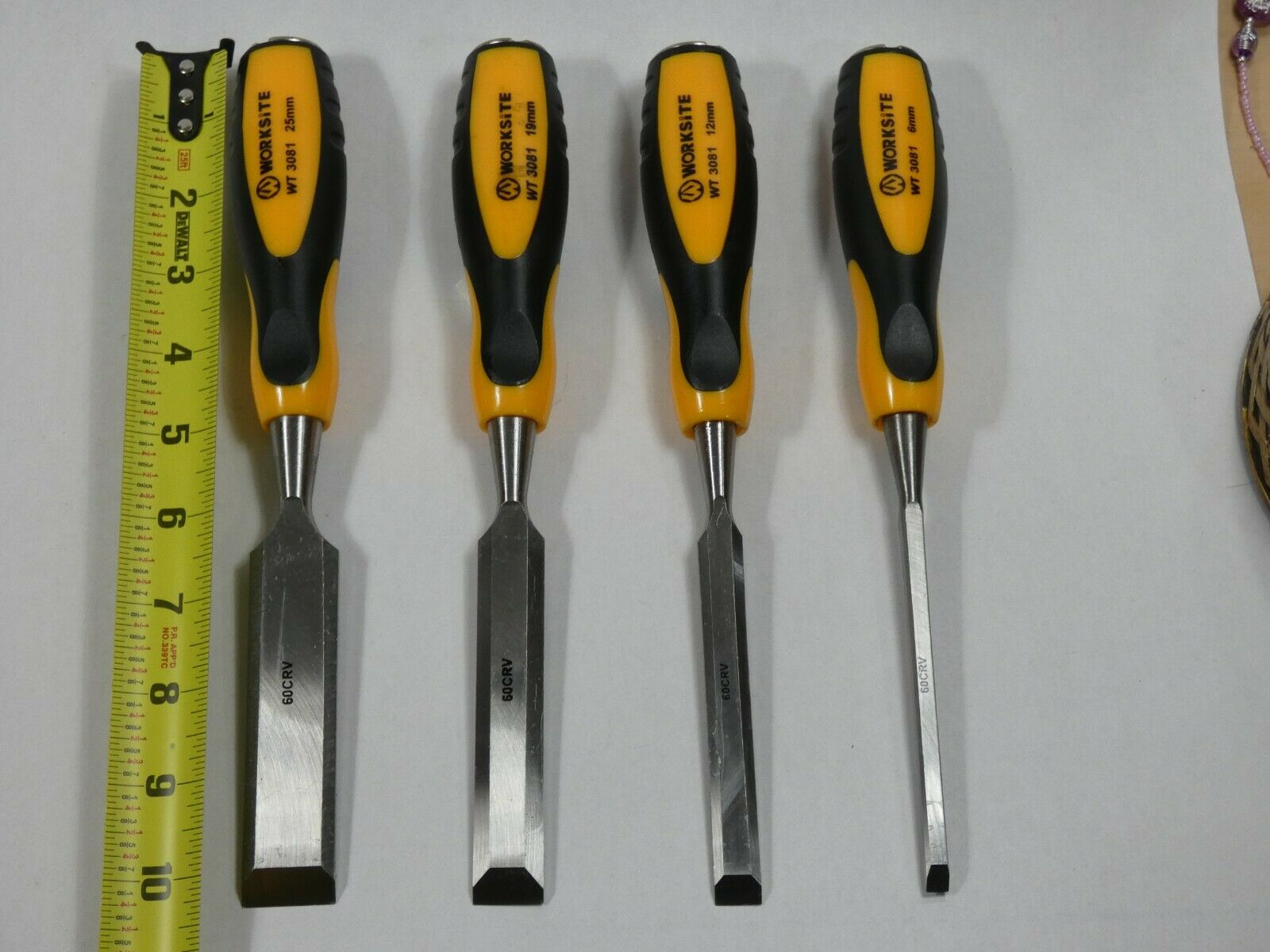 4Pcs Wood Chisels Set Multi-function Woodworking Chisels Tools 6/12/19/25mm  Wood Carving Chisel Tool for Carpentry Engraving