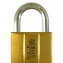 YALE Solid Brass Padlock.  Made From Hardened Steel. Perfect For Interior Doors Within Household Or Office Or Garage, Halls Or Closets, Indoor Lock for Ladders, Shutter Doors, Tools. Can Be Used In Residential or Commercial Buildings. Aged Brass Finish Provides a Sleek Appearance – LY00017