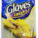 House Care Medium Yellow Kitchen Gloves.  Reusable, Soft Lining, Non-Slip Grip, Multipurpose, Yellow Glove (Medium, Large and Extra Large Sizes) CH80371/CH80372/CH80373