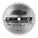 Timberine Saw Blade 10InchesX 40TPI Laser Cut Thin kerf Blade General Purpose. Use for Framing, Wood Decking and Shelving #250-400