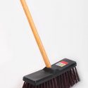 Eterna Industrial Push Broom with Stiff Bristles and Long Handle, Great for Outdoor, Industrial and Commercial Use, Heavy Duty. Ideal for Street Cleaning, Rough Surfaces, Patio, Garage, Driveways, Concrete, Wood, Stone and More – GP1