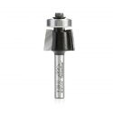 TIMBERLINE ROUTER BITCarbide Tipped Bevel Laminate Trim 7 Deg Angle x 3/4 D x 7/16 CH x 1/4 Inch Shank w/ Ball Bearing 2-Flute Router Bit . Ideal for bevel trimming laminate and sign and lettering #200-32