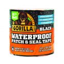 Gorilla Waterproof Patch & Seal Tape 4″ x 10′ Black, For Pools, Tanks, And Many More Wet, Outdoor Surfaces for Repairing Tears, Gaps, Cracks And Holes -1-Pack-4612502