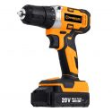Worksite Worksite Cordless Drill Screwdriver 15+1 Keyless Drill Machine 20V Battery Power Drill Cordless CD331