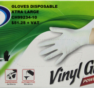 House Care, Vinyl, Powder Free, Disposable Gloves Extra-Large CH99234-10