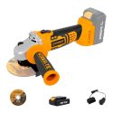Worksite Angle Grinder, 4 1/2inch(115 Millimeter). A Powerful Cutting Grinding Tool Equipped With A  20V Battery Power7.0 AMP. This High Power Amp Motor Delivers Up To 9,000 Rpm, Making It Perfect For Heavy-Duty Cutting, Grinding, Deburring, Finishing, And Polishing. Professional, Powerful, Comfortable And Motor-Protection. Built For Professional Tradesman. CAG330