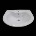 WALL HUNG Face Basin 20 Inch X 17 Inch. Wall Mounted Bathroom Sink 17 Inch Wide White Grade A Ceramic Porcelain Coated Round Floating Wall Hung Sink With Overflow And Pre Drilled Single Faucet Hole. Can Be Used In Small Apartments With Limited Space.  This Versatile And Skillfully Designed Compact Floating Vessel Sink Is Sure To Add Style And Beauty To Your Bathroom, Vanity, Or Kids Washroom Without Occupying Much Space. Grab This Tiny Elegant White Round Ceramic Wall Mounted Sink Now And Add An Instant Trendy Classy Mood To Your Bathroom. HJBF010