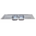 Sink With Double Basin, With Waste, Top Mount – Chemical Resistance – High Tensile Strength – Excellent Finish – 4 Hole – AUGH027 – DBD180 50