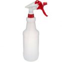 Natural 32 Ounce HDPE Empty Plastic Spray Bottle. Can Be Used For Cleaning Solutions. No Leak And Clog – HDPE Spray Bottle For Plants, Pet, Bleach Spray, Vinegar, BBQ, And Rubbing Alcohol. Multipurpose (Red/White Trigger Sprayer) – HBC1249