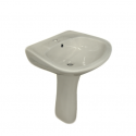 ARROW Basin and Pedestal , Height 80 centimeter X Width 57 centimeter X 49 centimeter . Can Be Used In Small Apartments With Limited Space.  This Versatile And Skillfully Designed  Sink Is Sure To Add Style And Beauty To Your Bathroom, Vanity, Or Kids Washroom Without Occupying Much Space. Grab This Tiny Elegant White Ceramic Wall Mounted Sink Now And Add An Instant Trendy Classy Mood To Your Bathroom. Also Perfect for Shops, Mini Restaurants, Roti Shops, and Bars –  CHAR006 / 307