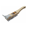 Brown’s Wire Brush With Scraper 4 X 11 Inches. Ideal For Removing Paint Stains, Rust, Welding Slag, Solder, Scale, Great For Remove Corrosion And More From Parts, Equipment, Machinery And Other Surfaces. Also Great For Cleaning Threads, Grills Or Tile. Brna042