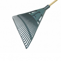 Heavy Duty Lawn Fan Garden Rake With Long Wooden Handle, 22 Inches, Fan Rake, Durable Plastic Head, Outdoor Use. Ideal For Raking Leaves, Grass Clippings, Twigs And Debris From Your Garden, Yard, Green Extensive Areas And More – CHID018
