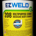 EZ Weld 208, Multipurpose Solvent, Cement, Medium Body, Amber – Various Sizes – EZ208 65ML