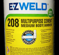 EZ Weld 208, Multipurpose Solvent, Cement, Medium Body, Amber – Various Sizes – EZ208 65ML