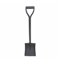 METAL – Shovel With Metal Handle With “D-Grip” With A 13 X 10 Inch Head/Blade. Rust-Resistant Design For Mini D Spade Shovel Rock Digging. Smooth Texture Technology Stainless Steel, Special Treatment, Seamless Connection, The Use Of More Reliable. Sharpened Blade Makes It Easy To Penetrate Tough Soil Or Break Up Hardened Dirt Clods. D-Grip Handle Keeps Your Wrist In A Neutral Position To Reduce Fatigue, Foot Platform Helps Maximize Force When Driving The Shovel Blade Into Soil – TLSV001