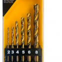 WORKSITE 6 Piece HSS Twist Drill Bits Set. High-Speed Steel Bits Suitable For Cutting Stainless Steel, Iron Castings, Copper, Aluminum, And Other Soft Metals As Well As Plastics, Wood, Etc. The Drill Set Includes Drill Holders With Size Indexes And Is Packaged In A Small, Strong Package For Easy Storage And Sorting. WXDB06