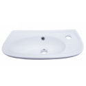 WALL HUNG Ceramic Basin 20 Inch X 9.5 Inch. Wall Mounted Bathroom Sink 20 Inch Wide White Grade A Ceramic Porcelain Coated. Floating Wall Hung Sink With Overflow And Pre Drilled Single Faucet Hole. Can Be Used In Small Apartments With Limited Space.  This Versatile And Skillfully Designed Compact Floating Vessel Sink Is Sure To Add Style And Beauty To Your Bathroom, Vanity, Or Kids Washroom Without Occupying Much Space. Grab This Elegant White Ceramic Wall Mounted Sink Now. Add An Instant Trendy Classy Mood To Your Bathroom. Also Perfect for Shops, Mini Restaurants, Roti Shops, and Bars –  HJBF026