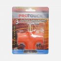 PRO TOUCH 03 Outlet Heavy Duty Adapter. Ground Adapter. Easily Convert One Indoor, Grounded Outlet Into Three With This 3-Way Outlet Extender.  Three Prong Power Adapter. Grounded Wall Tap. Heavy Duty. Can Be Used Indoor And Outdoor. UL Listed, Orange. CH87336