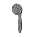MEGA LUXE Hand Shower Without Hose. High-Pressure Shower Head With 5 Settings. Fits Most  Pipes And Bathtubs. Ideal For Bathing Kids, Washing Pets, And Cleaning Applications Or Used As RV / Camper Shower Heads. CHID046