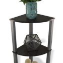 MOMENTUM Three-Tier Freestanding Corner Shelf. Expresso Foil Finish In Colour. Perfect For Small Spaces, And Entryways. Plenty Of Space To Display And Store Your Plants, Books, Magazines, Trinkets And Your Favorite Decorations. It’s A Great Addition To A Living Room, Bedroom, Or Study. SHI0109 / PBF-0286-709-SQ