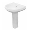 VICTORY Basin and Pedestal. Length 18.5 centimeter X Width 22 centimeter X Height 33.5 centimeter. It Can Be Used In Small Apartments With Limited Space.  This Versatile And Skillfully Designed  Sink Is Sure To Add Style And Beauty To Your Bathroom, Vanity, Or Kid’s Washroom Without Occupying Much Space. Grab This Tiny Elegant White Ceramic Wall Mounted Sink Now And Add An Instant Trendy Classy Mood To Your Bathroom. Also Perfect for Shops, Mini Restaurants, Roti Shops, and Bars – CHIA146/TR379