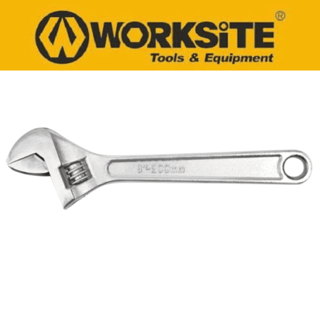 Worksite Adjustable Wrench (Monkey Wrench) Sizes 6″, 8″, 10″ 12″ It’s a much needed tool for your vehicle & other minor /major fixes. It has adjustable jaws for easy access to small areas.- WT2014