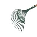 18″ Lawn Fan Rake, Light / Heavy Duty with Wooden Handle, Ideally for break up and smoothen the soil after digging and cultivating it & gathering leaves – CHGM040