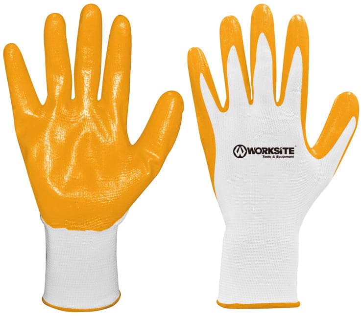 Worksite Nitrile Gloves, yellow Perfect for painters, plumbers, janitors, mechanics, industrial and household use.-WT9507