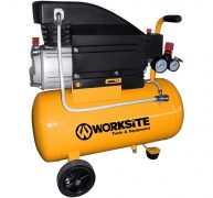 WORKSITE 2HP Air Compressor, Tank 50L, Induction Motor, 85-125PSI, Thermal Overload Protection – ACP128-50L-110V