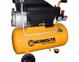 WORKSITE 2HP Air Compressor, Tank 50L, Induction Motor, 85-125PSI, Thermal Overload Protection – ACP128-50L-110V