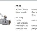 PEX-600 Ball Valve Chrome 3/4″