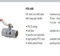 PEX-600 Ball Valve Chrome 3/4″