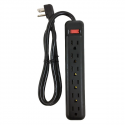 RHINOCORD 6 OUTLET POWER STRIP BLACK 245J 2.5FT-20020823