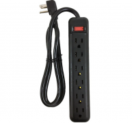 RHINOCORD 6 OUTLET POWER STRIP BLACK 245J 2.5FT-20020823