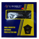 G-WORKX Wall Mounted Outdoor Post/Letter Box Heavy Duty Coated Steel, Letter Box for Curbside Parcels, – KGBM01B