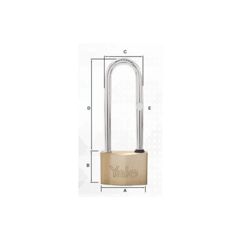 YALE  Steel Pad Lock with Long Shackle